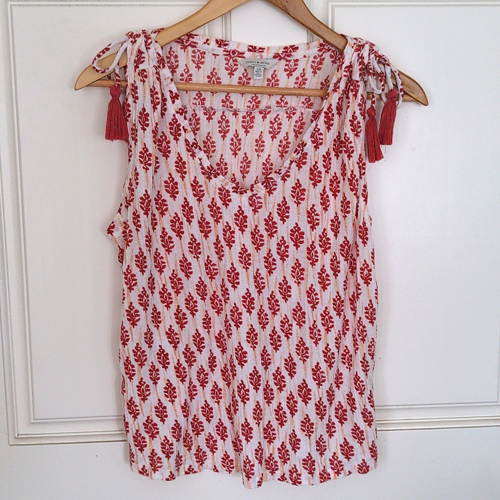 Lucky Brand tank top w/ tassles